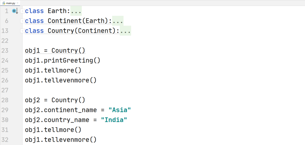 Python inherits methods from base