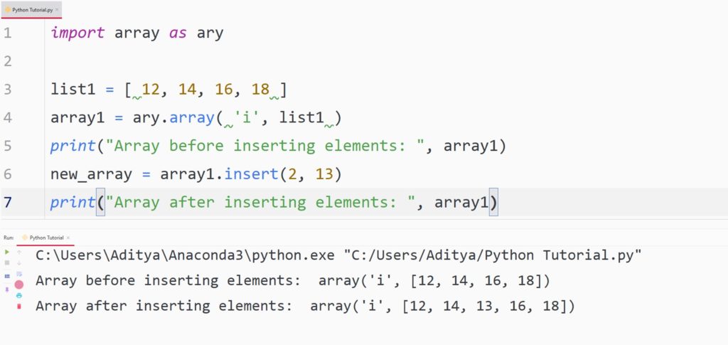 Python insert method