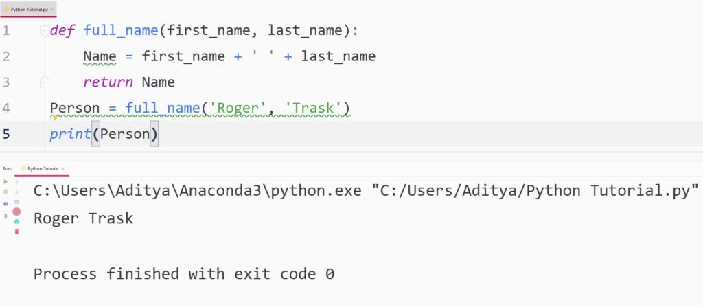 Python return values