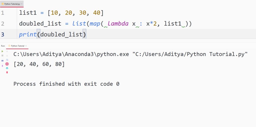 python map function lambda