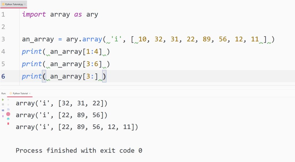 python slicing