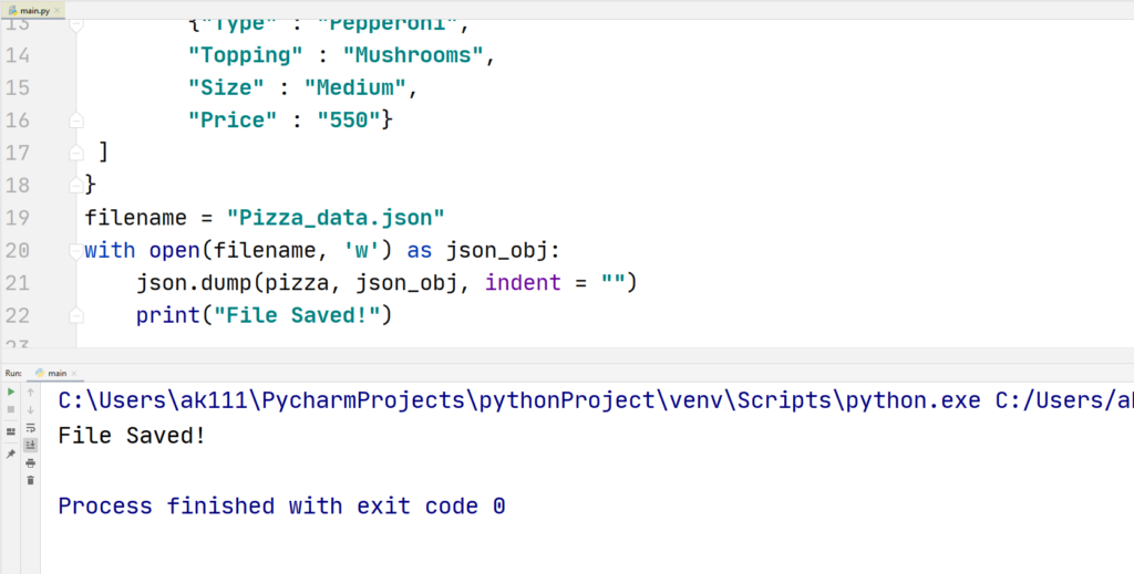 Python Json - Json to Csv-saving the data