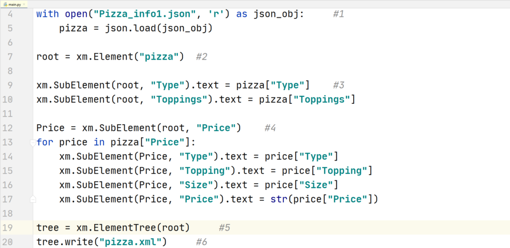 Python Json - Json to XML