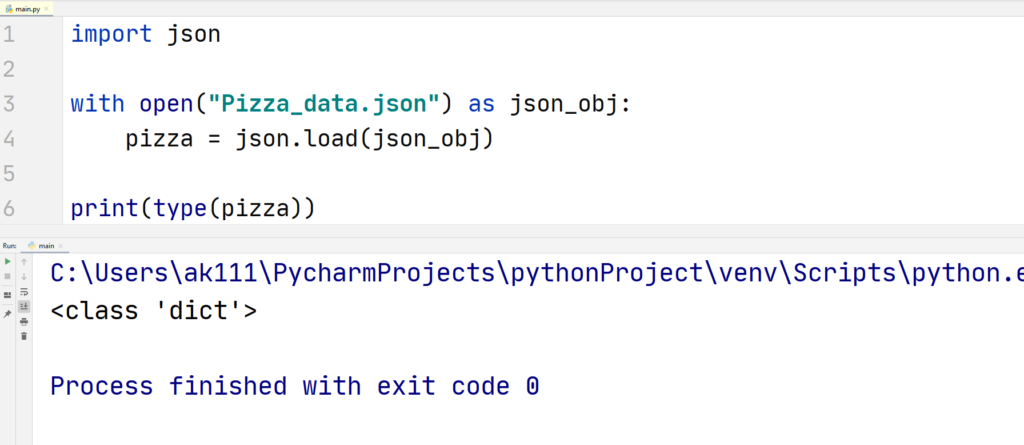 Python Json - Json to dictionary