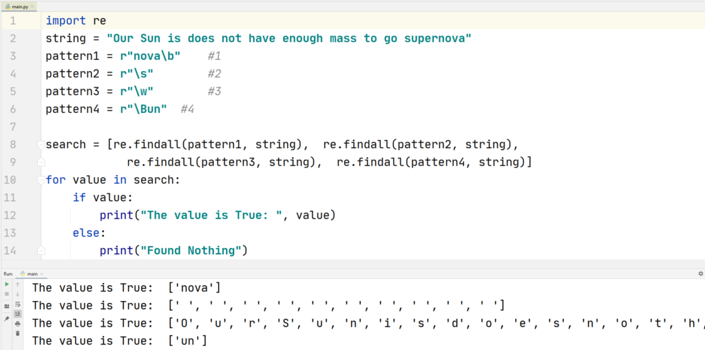 Python RegEx - RegEx Sequence and Sets (example 2)