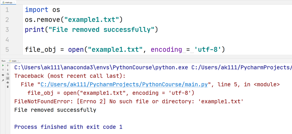 Python File Handling - Deleting Files