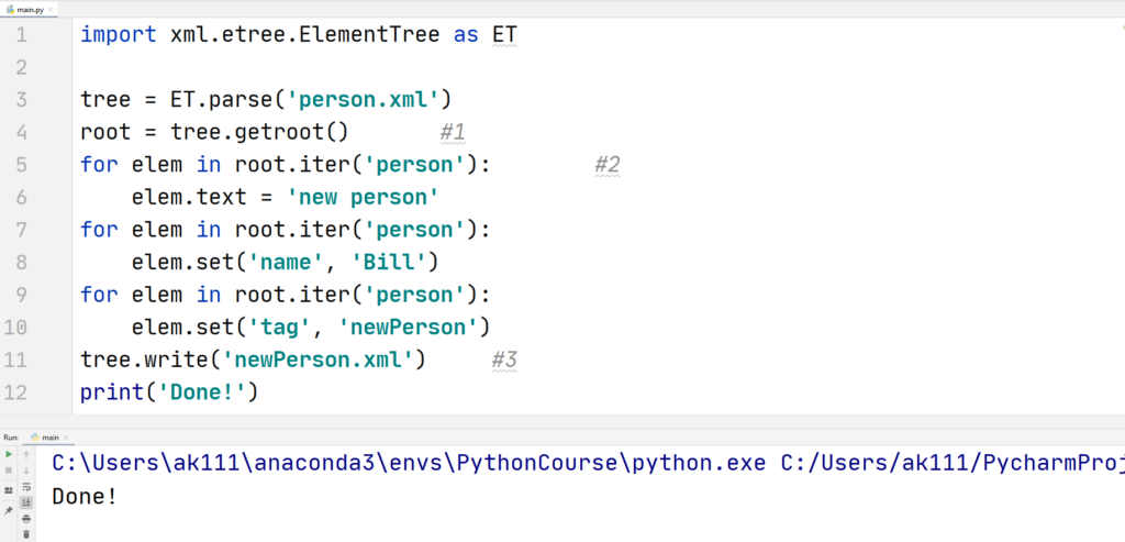 Python XML - ElementTree for XML files - Writing XML using Python