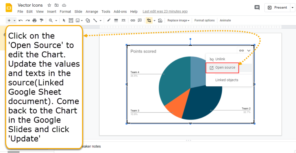 Google slides edit chart sheets update