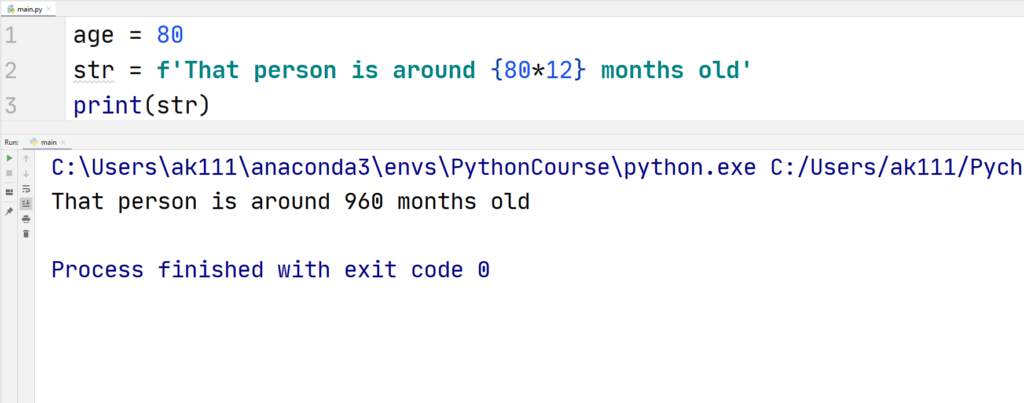 Python String Formatting - f-string method - 2