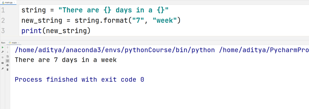 Python String Functions - format()