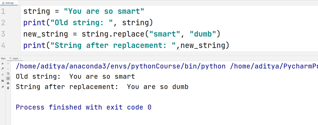 Python String Functions - replace() - 1