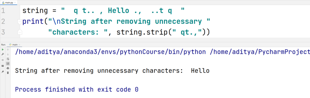 Python String Functions - strip() - 2