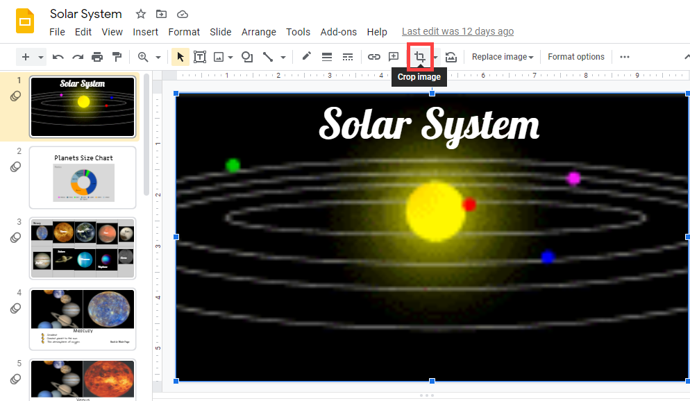 google slides crop image tool-bar