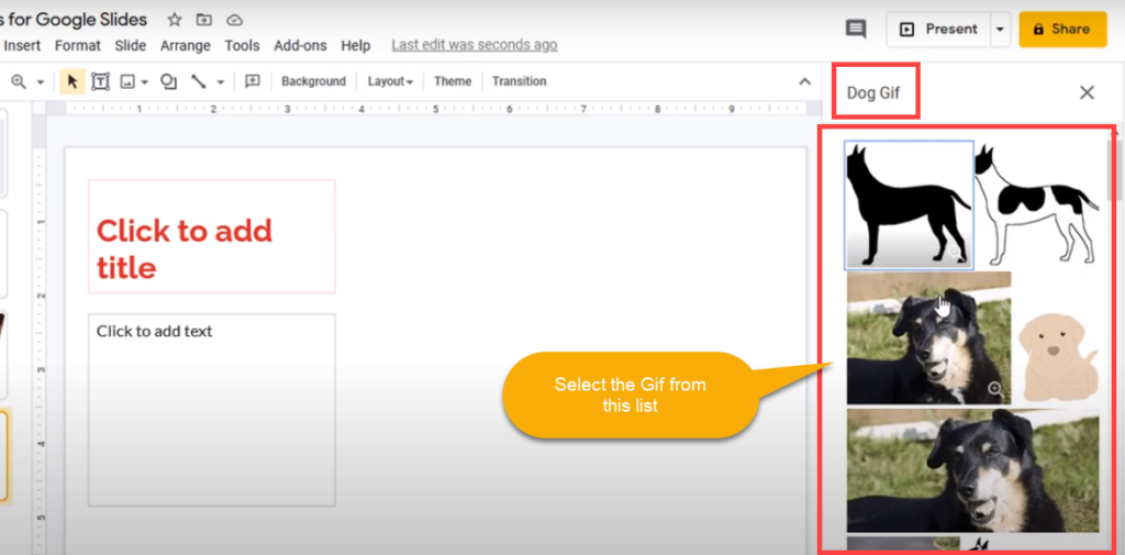 google slides gif search