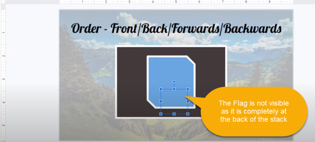 google slides send back stack