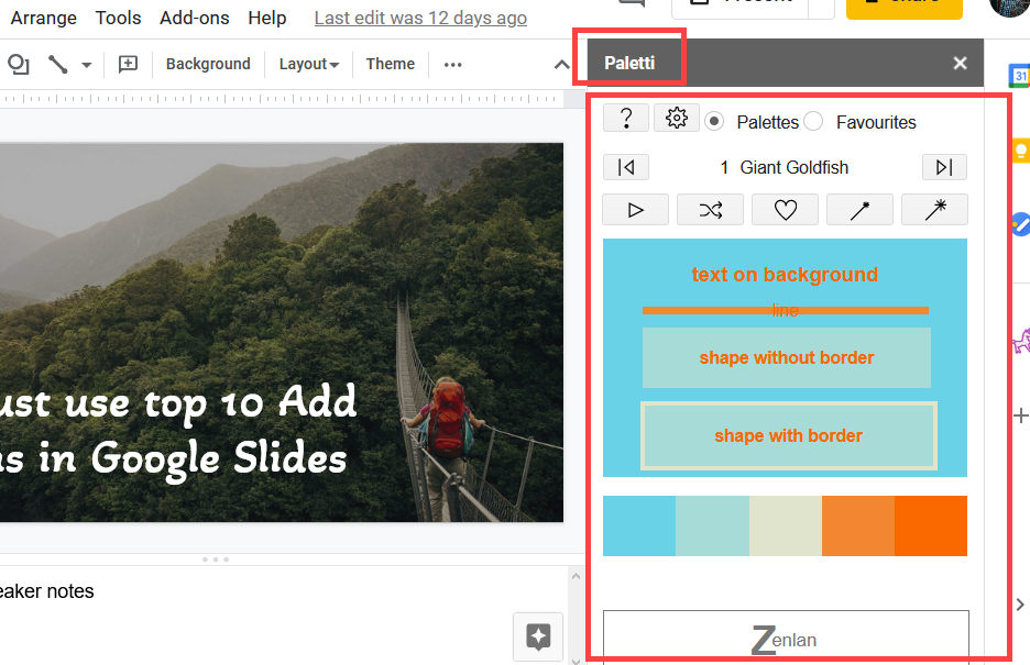 google slides top 10 add ons paletti