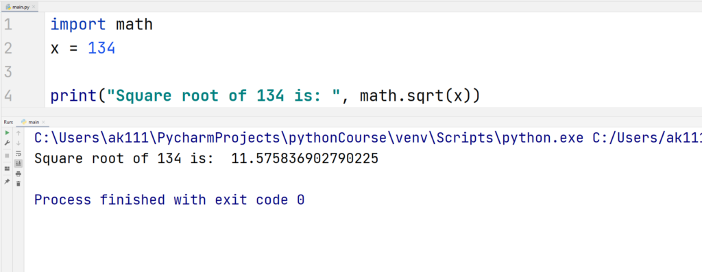 Python Math Functions - sqrt()