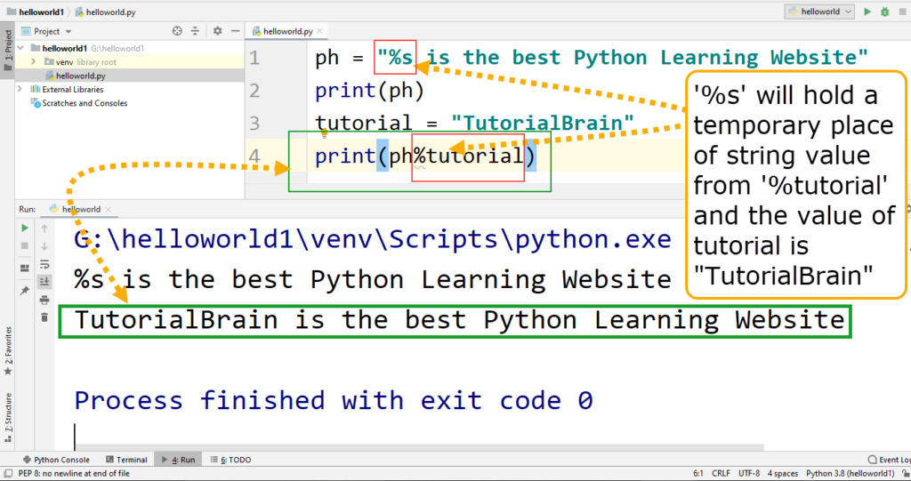 Python placeholder hold place tutorialbrain